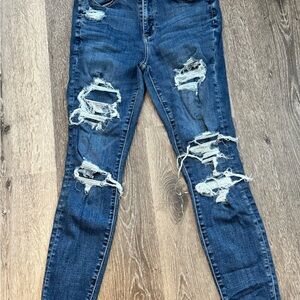 American Eagle Outfitters Distressed Hi-Rise Jegging Next Level Stretch